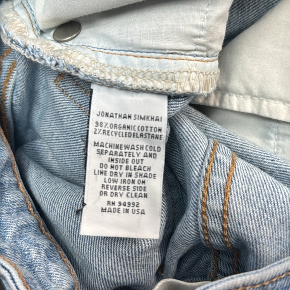 Jonathan Simkhai Blue Straight Leg Jeans - Picture 8 of 8